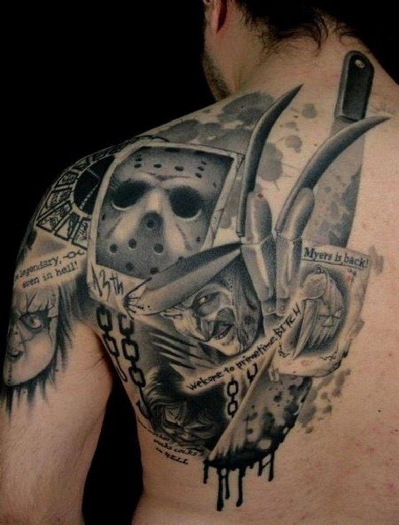 Scary Tattoos For Men Download Horror Tattoo Designs Shoulder For within proportions 780 X 1024
