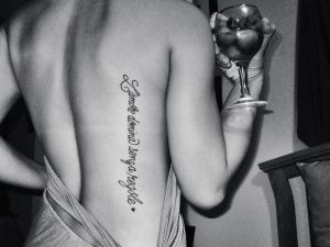 Scriptcursive Tattoo That Has Sexy Placement Tattoospiercings in proportions 2100 X 1575