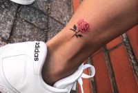 Simple Rose Ankle Tattoo Tatted Ideas Flower Tattoos Beautiful pertaining to sizing 1125 X 1380