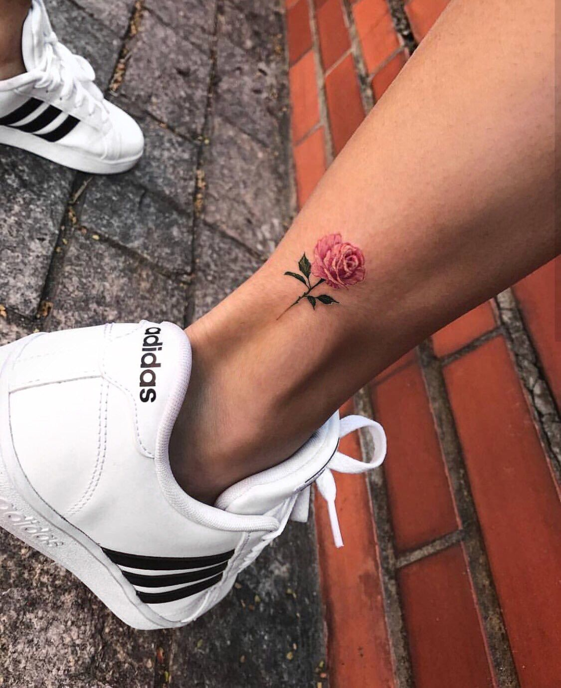 Simple Rose Ankle Tattoo Tatted Ideas Flower Tattoos Beautiful pertaining to sizing 1125 X 1380