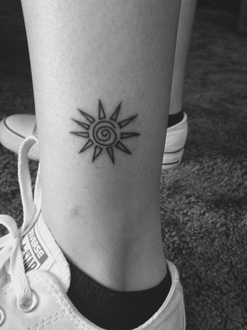 Small Ankle Sun Tattoo Tattoos Tatto for dimensions 852 X 1136