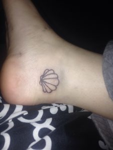 Small Seashell Ankle Tattoo First Tattoo Tattoos Ankle Tattoo inside measurements 2448 X 3264