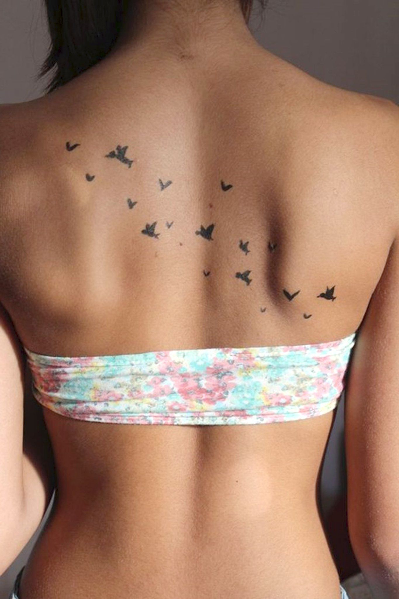 Sparrow Back Tattoo Ideas For Women Nature Bird Spine Tat intended for dimensions 1365 X 2048