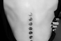 Spine Tattoo Moon Phases Floral Tattoo Back Tattoo Ink Spine pertaining to proportions 1282 X 2236