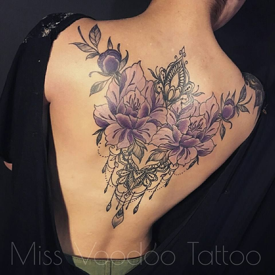 Stunning Floral Back Tattoos For Women Tattoos Back Tattoo regarding measurements 960 X 960