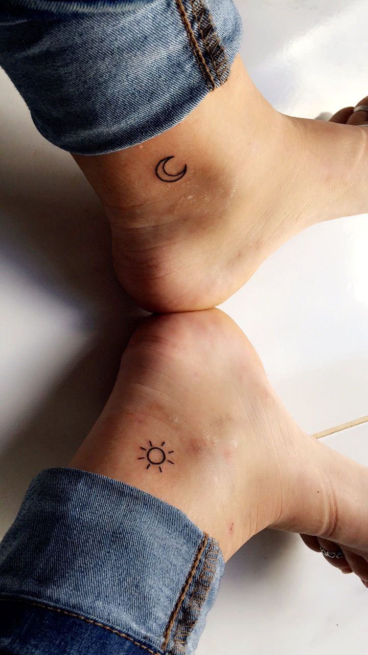 Sun And Moon Ankle Tattoos Tattoos Tattoos Finger Tattoos Sun intended for dimensions 720 X 1280