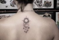 Sun Moon And Stars Tattoo On The Upper Back Tattoos Star for dimensions 965 X 1000