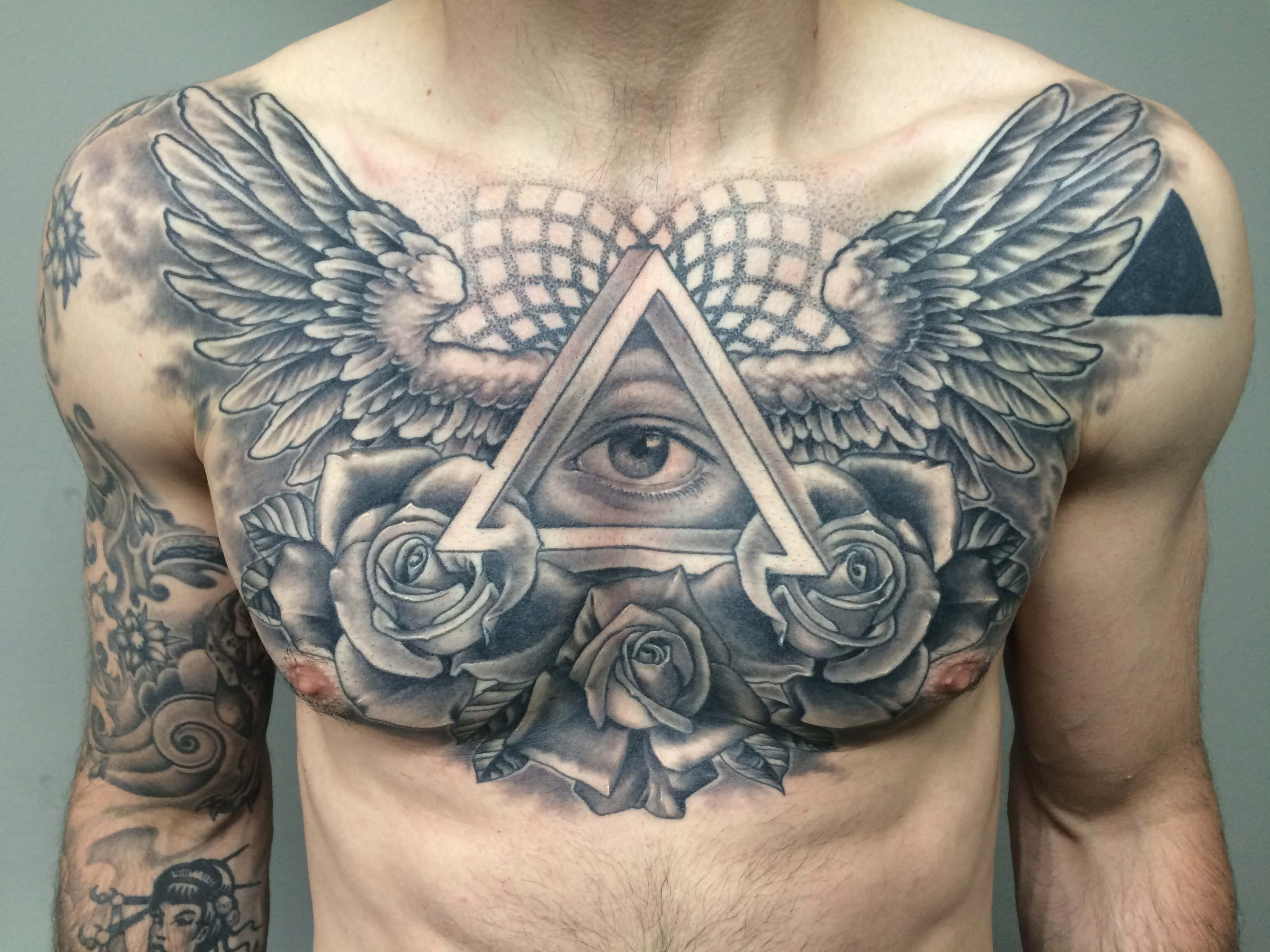 The 100 Best Chest Tattoos For Men Improb pertaining to sizing 3264 X 2448