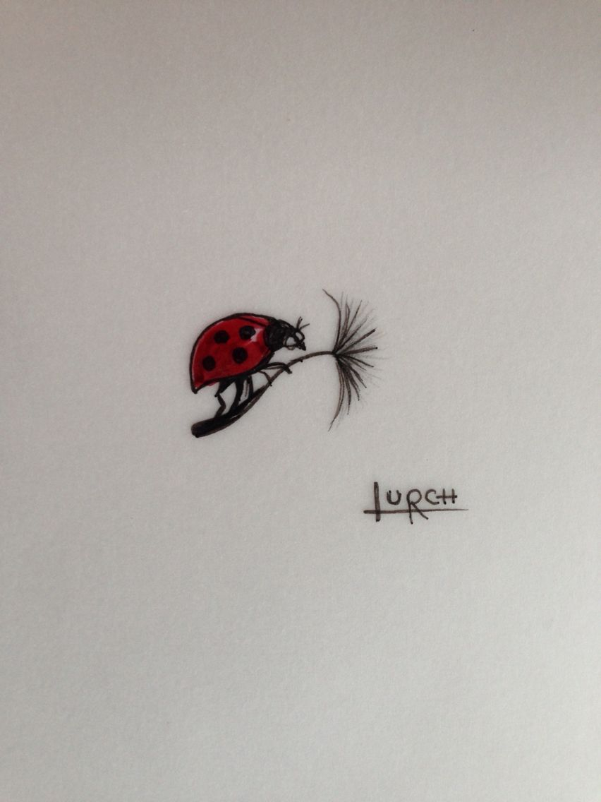 Tiny Small Little Tattoo Ladybird Dandelion Clock Flying Hitching A intended for dimensions 852 X 1136