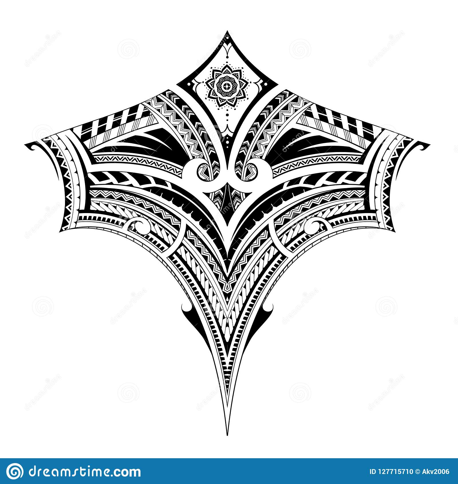 Tribal Art Tattoo For Chest And Back Area Stock Vector throughout proportions 1600 X 1690