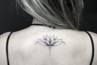 Water Lily Lotus Upper Back Tattoo Ideas For Women Simple pertaining to measurements 1317 X 1500