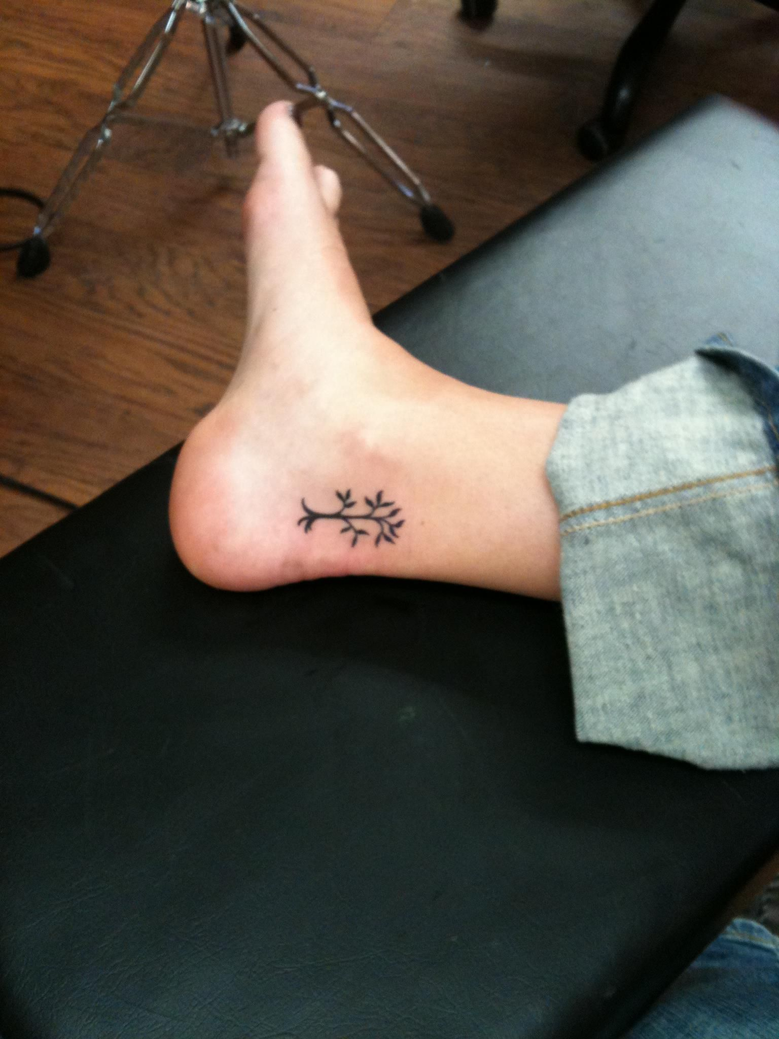 Yes Right In That Soft Spot Of The Inside Ankletree Ankle Tattoo for proportions 1536 X 2048