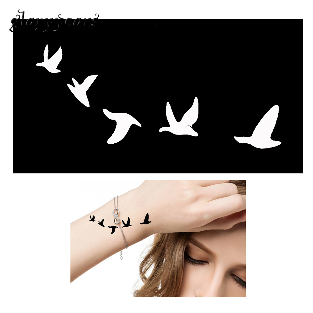 1 Piece Small Unisex Henna Tattoo Stencil Bird Fly Pattern Diy with regard to measurements 1000 X 1000