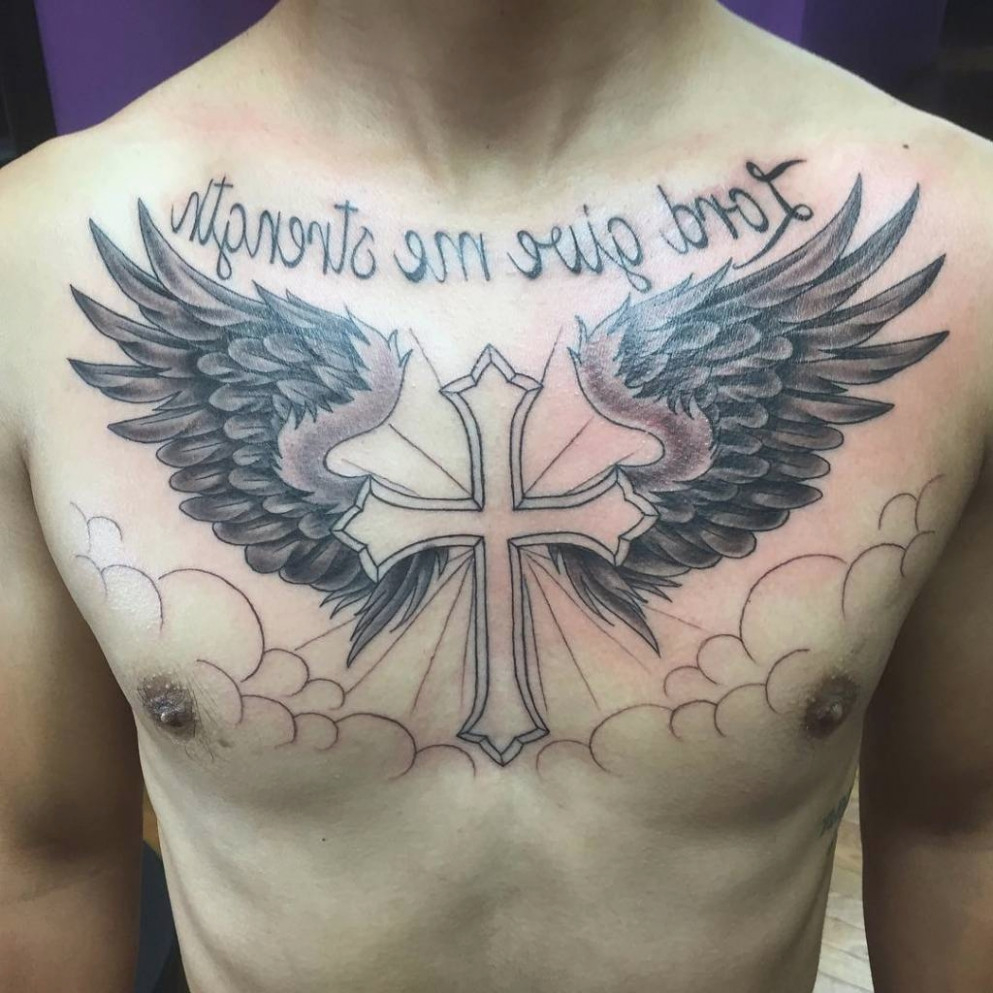 10 Unique Cross Tattoo Designs For Chest With Their Meanings with regard to measurements 993 X 993