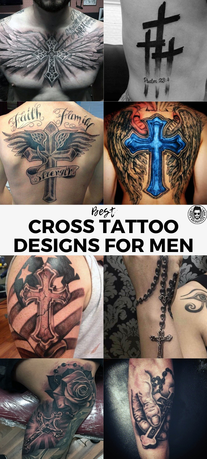 101 Best Cross Tattoos For Men Cool Designs Ideas 2019 Guide throughout measurements 700 X 1550