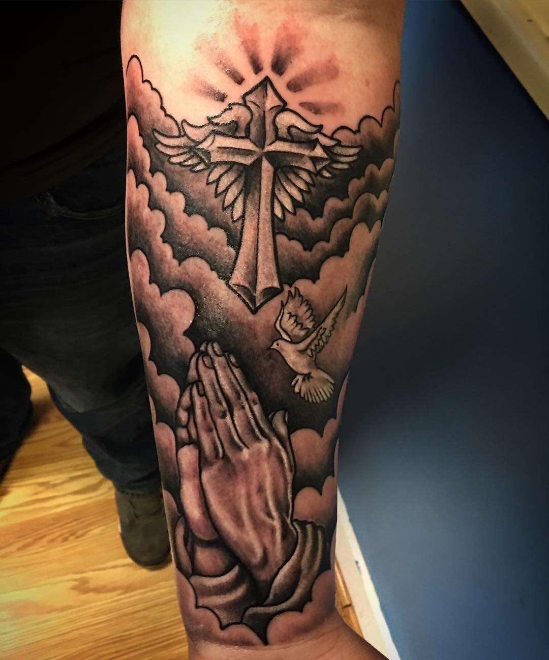 20 Dove Tattoos With Clouds throughout measurements 1080 X 1297