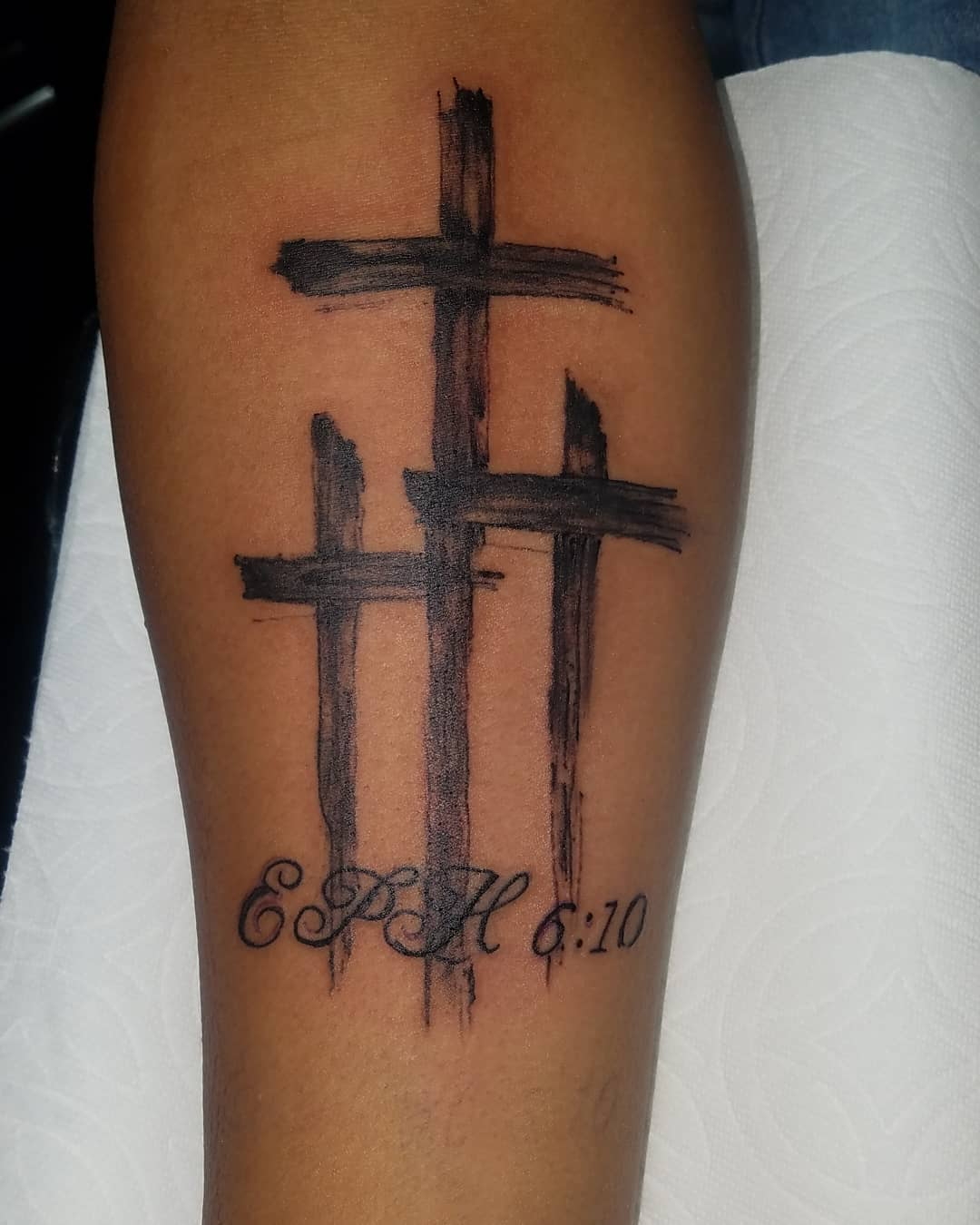 Three Crosses Tattoo • Half Sleeve Tattoo Site