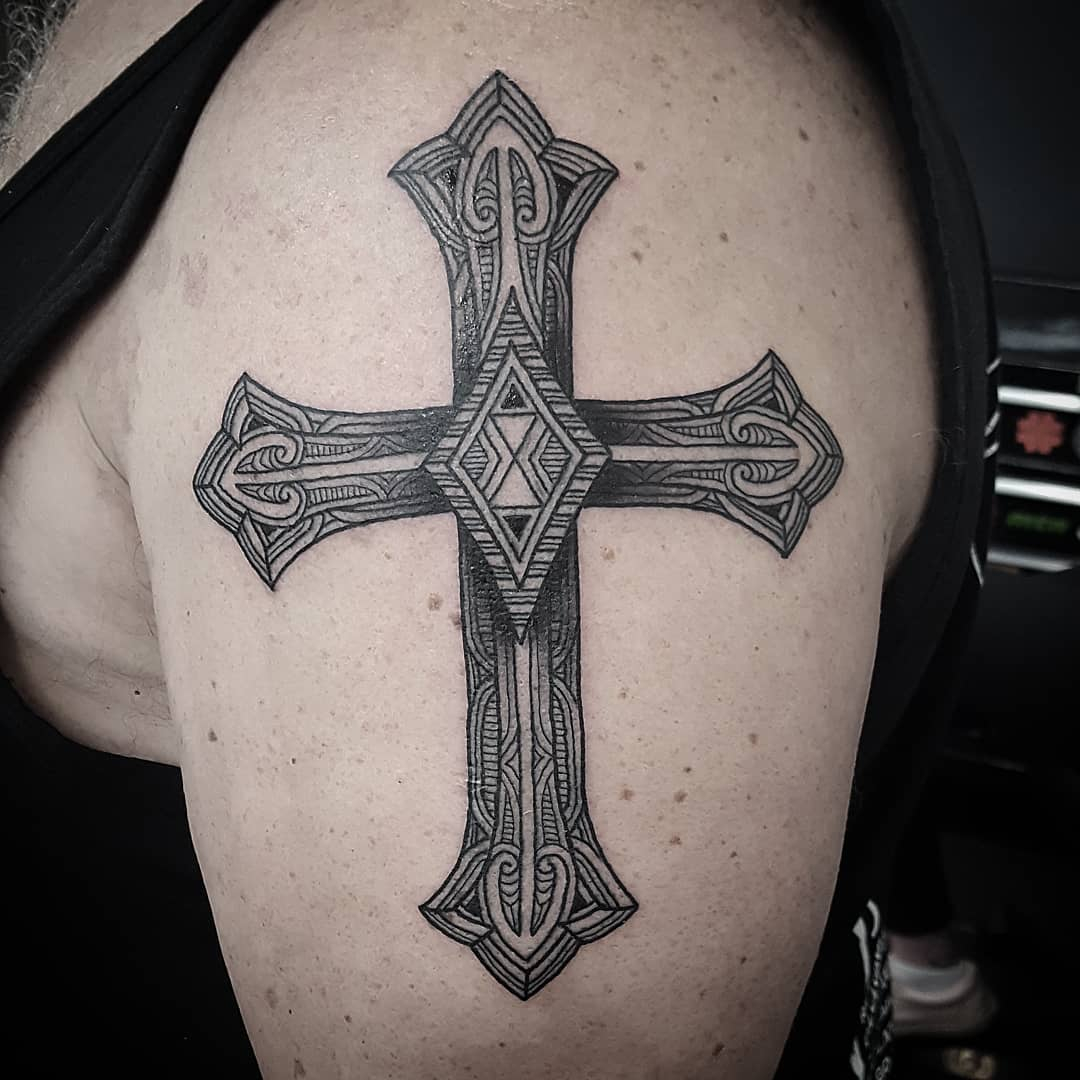 225 Best Cross Tattoo Designs With Meanings regarding proportions 1080 X 1080
