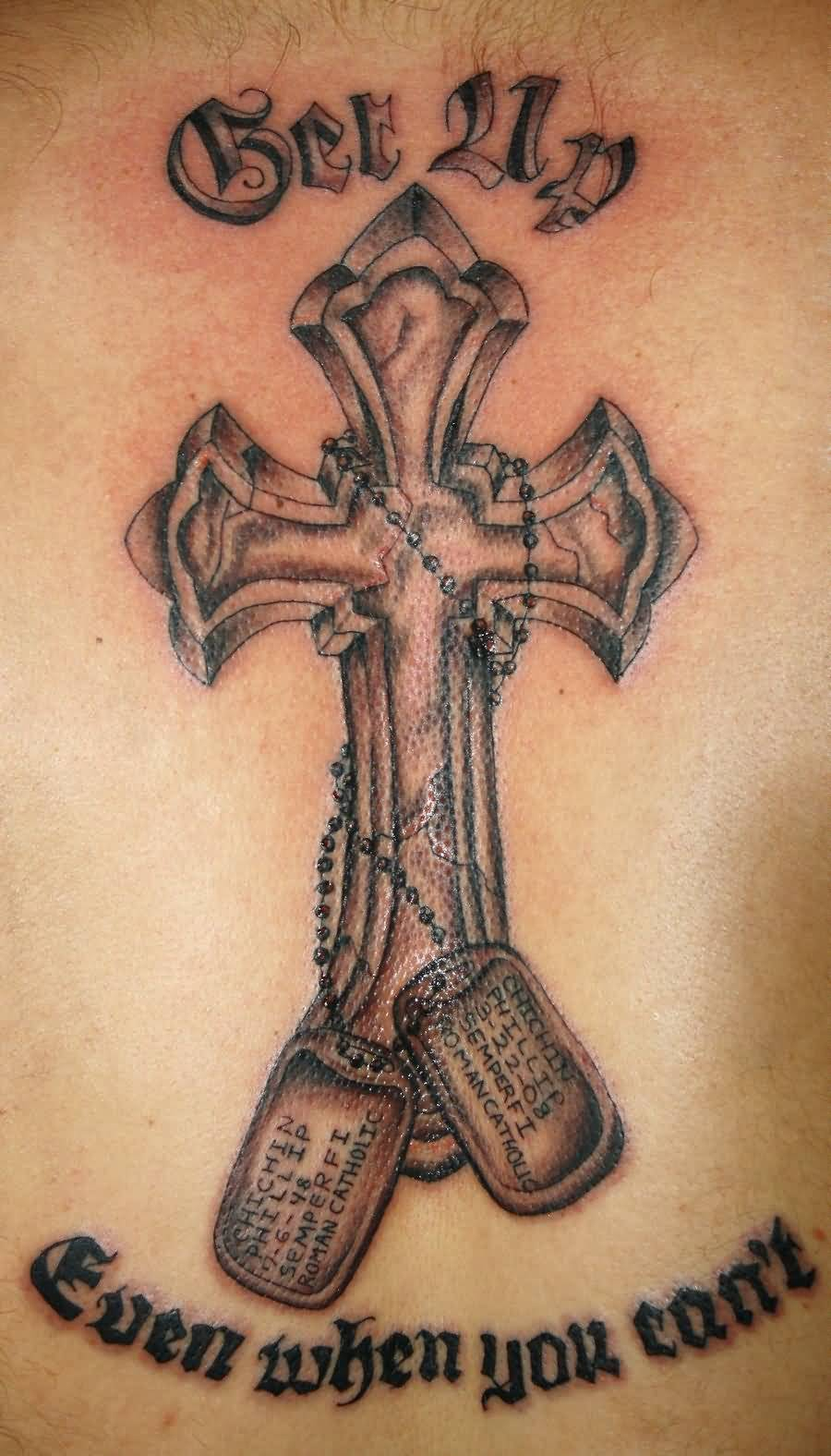 24 Memorial Cross Tattoos Ideas throughout measurements 900 X 1576