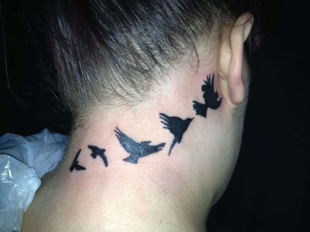 25 Nice Birds Tattoos On Neck with size 1024 X 768