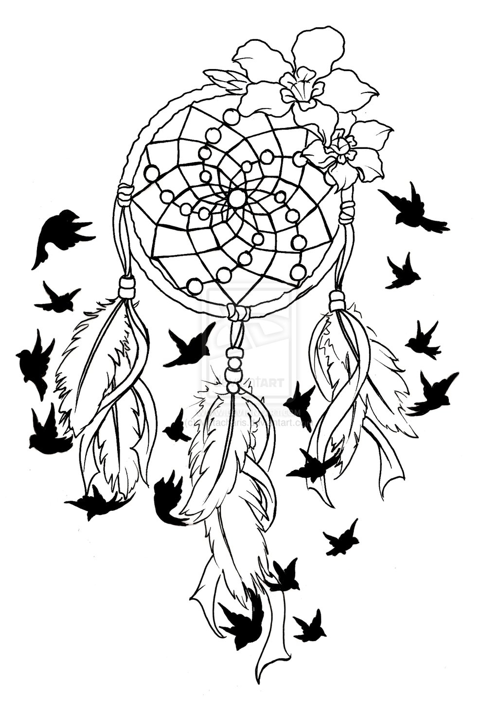 29 Dreamcatcher Tattoos With Birds inside measurements 1024 X 1441