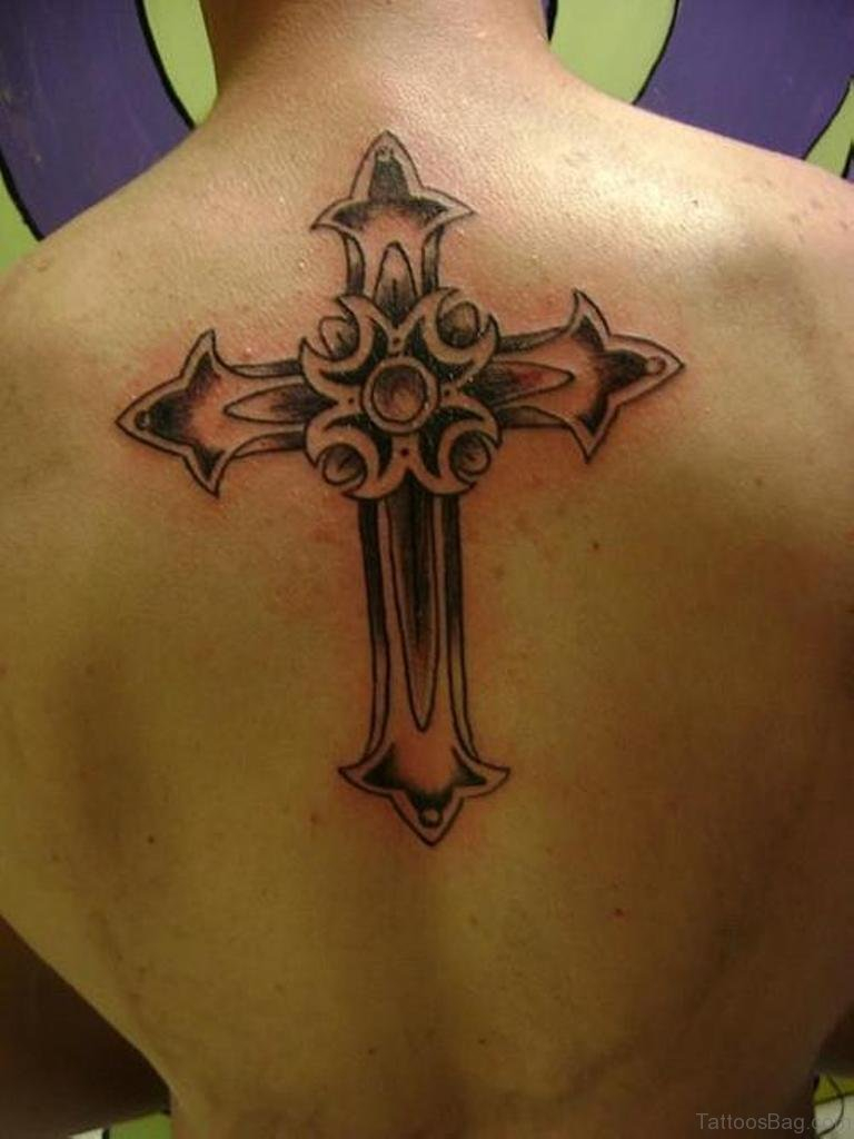 31 Awesome Cross Tattoos For Back regarding size 768 X 1024