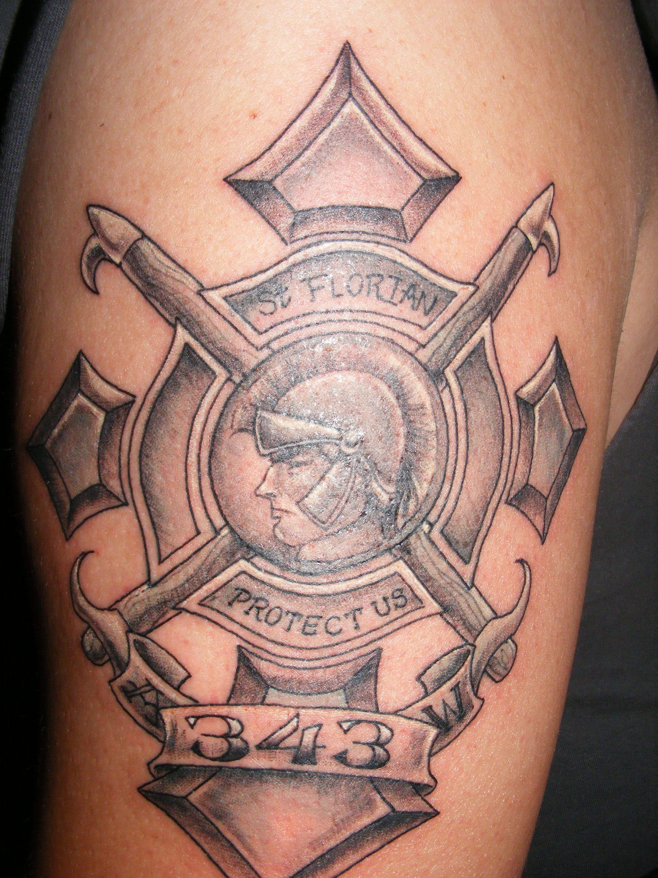 343 St Florian Memorial Tattoo My Firefighter Nation in dimensions 2304 X 3072