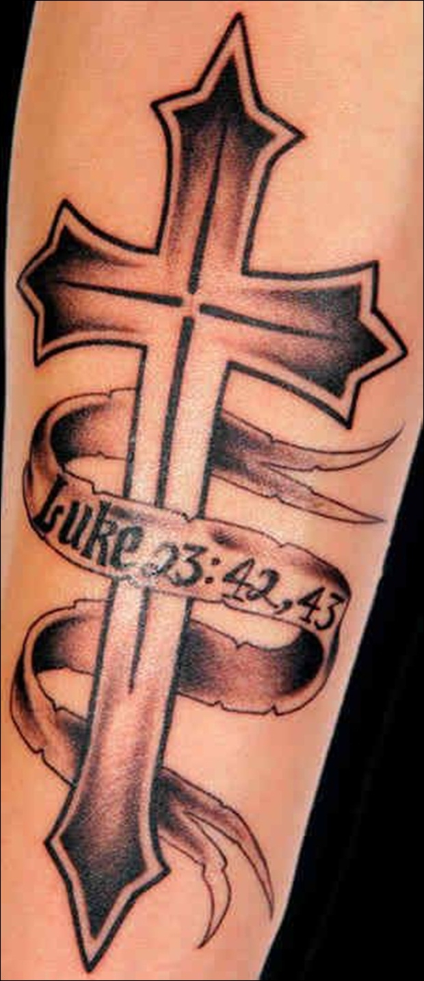 35 Amazing Cross Tattoos For Boys And Girls for size 620 X 1432