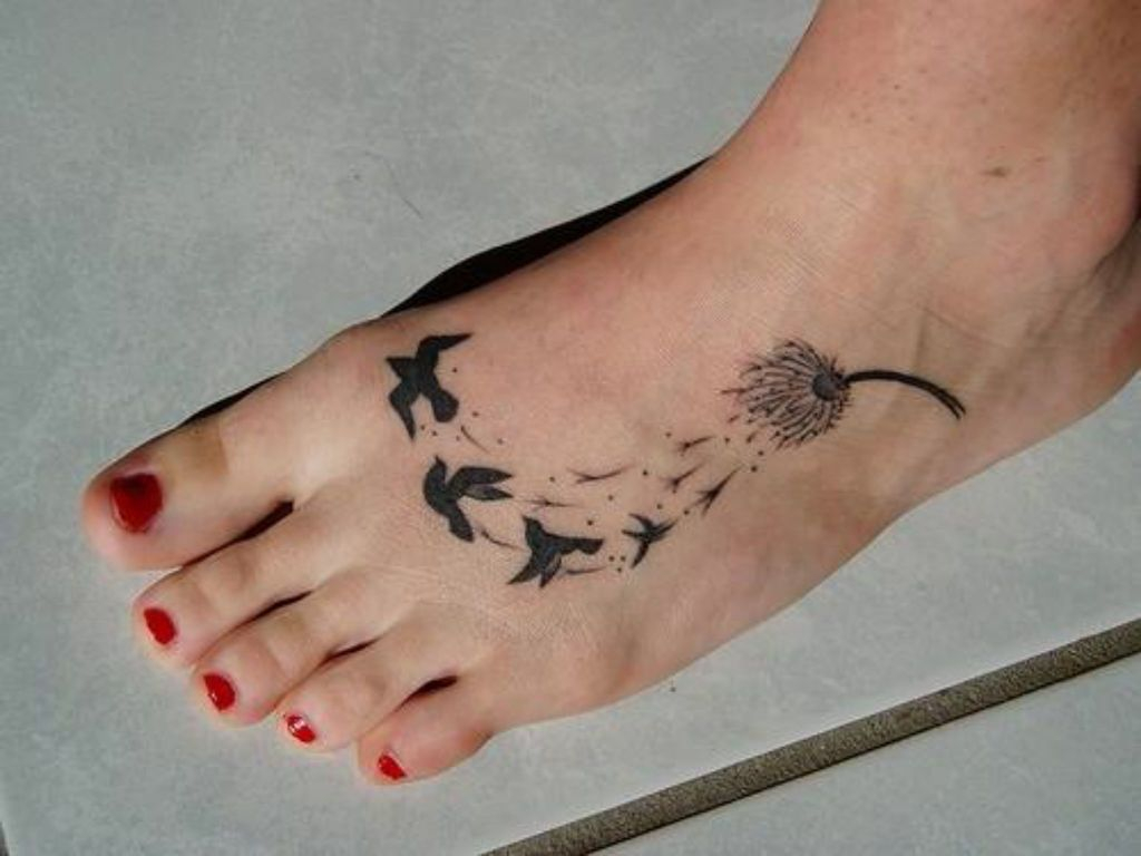 35 Bird Tattoos On Foot for measurements 1024 X 768