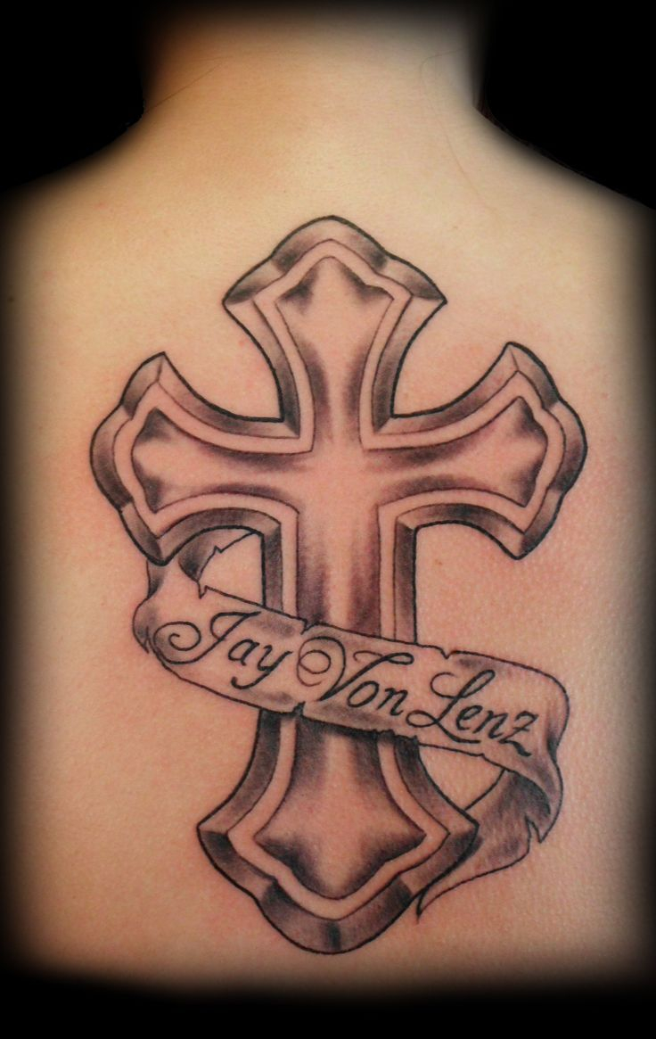 39 Memorial Cross Tattoos Ideas intended for sizing 736 X 1165