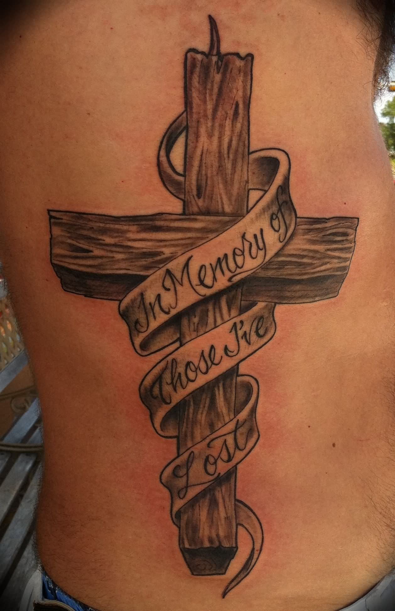 39 Memorial Cross Tattoos Ideas within size 1258 X 1942