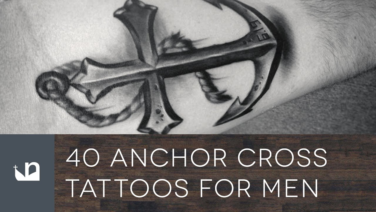 40 Anchor Cross Tattoos For Men within size 1280 X 720