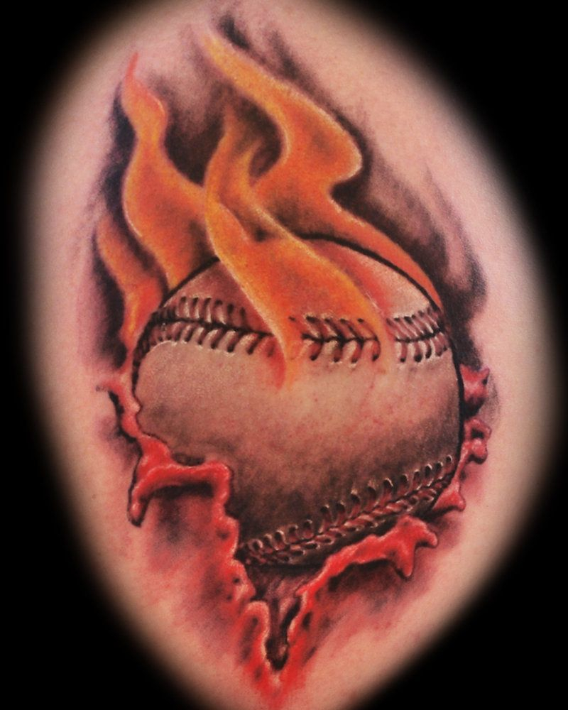 40 Hot Burning Flame Tattoos Flame Tattoos Baseball Tattoos throughout proportions 800 X 1000
