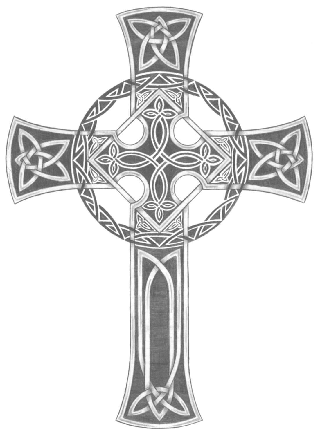 46 Celtic Cross Tattoos Designs in size 1102 X 1503