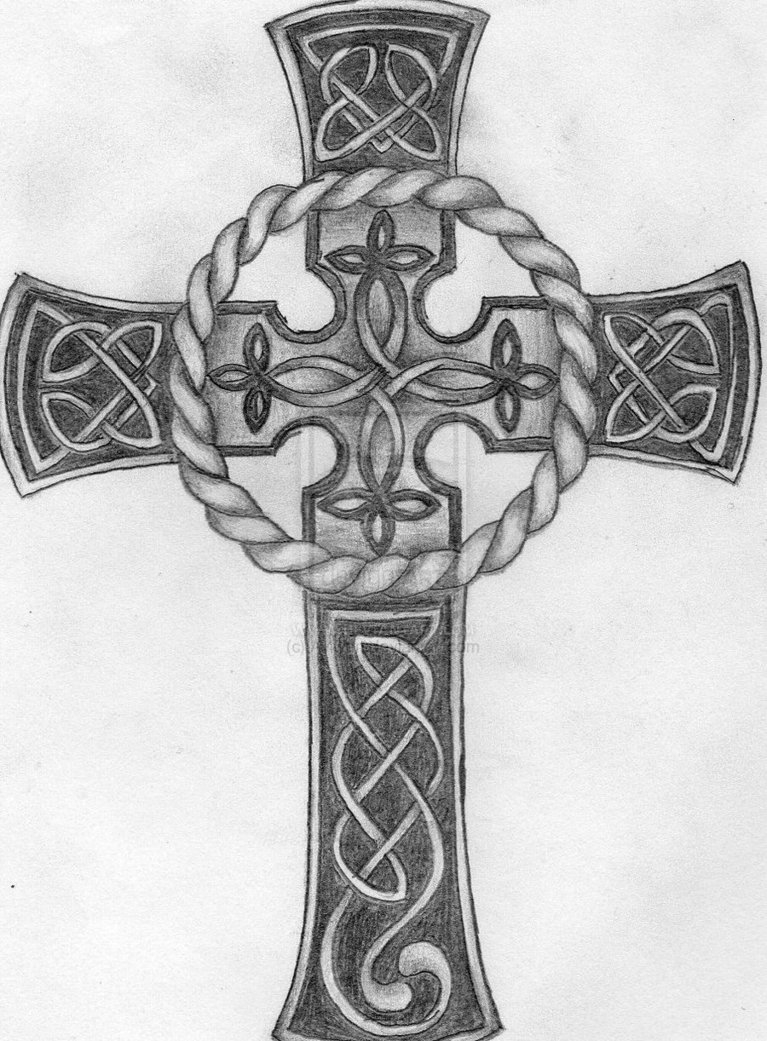 46 Celtic Cross Tattoos Designs with proportions 767 X 1041
