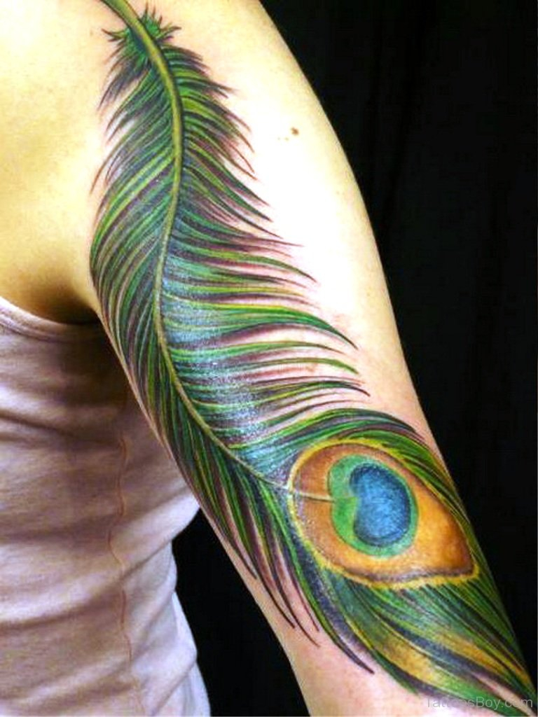 50 Beautiful Peacock Feather Tattoos Ideas for proportions 768 X 1024