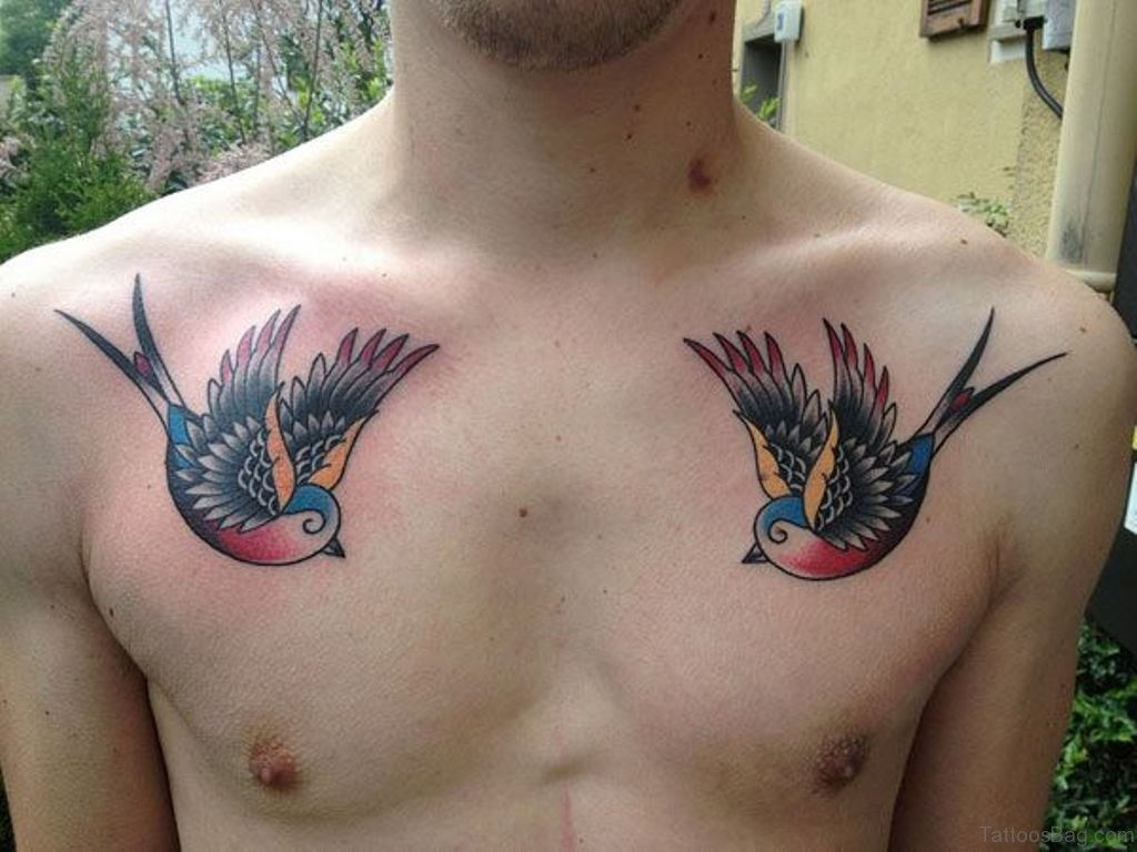 50 Coolest Swallow Tattoos On Chest with regard to size 1024 X 768