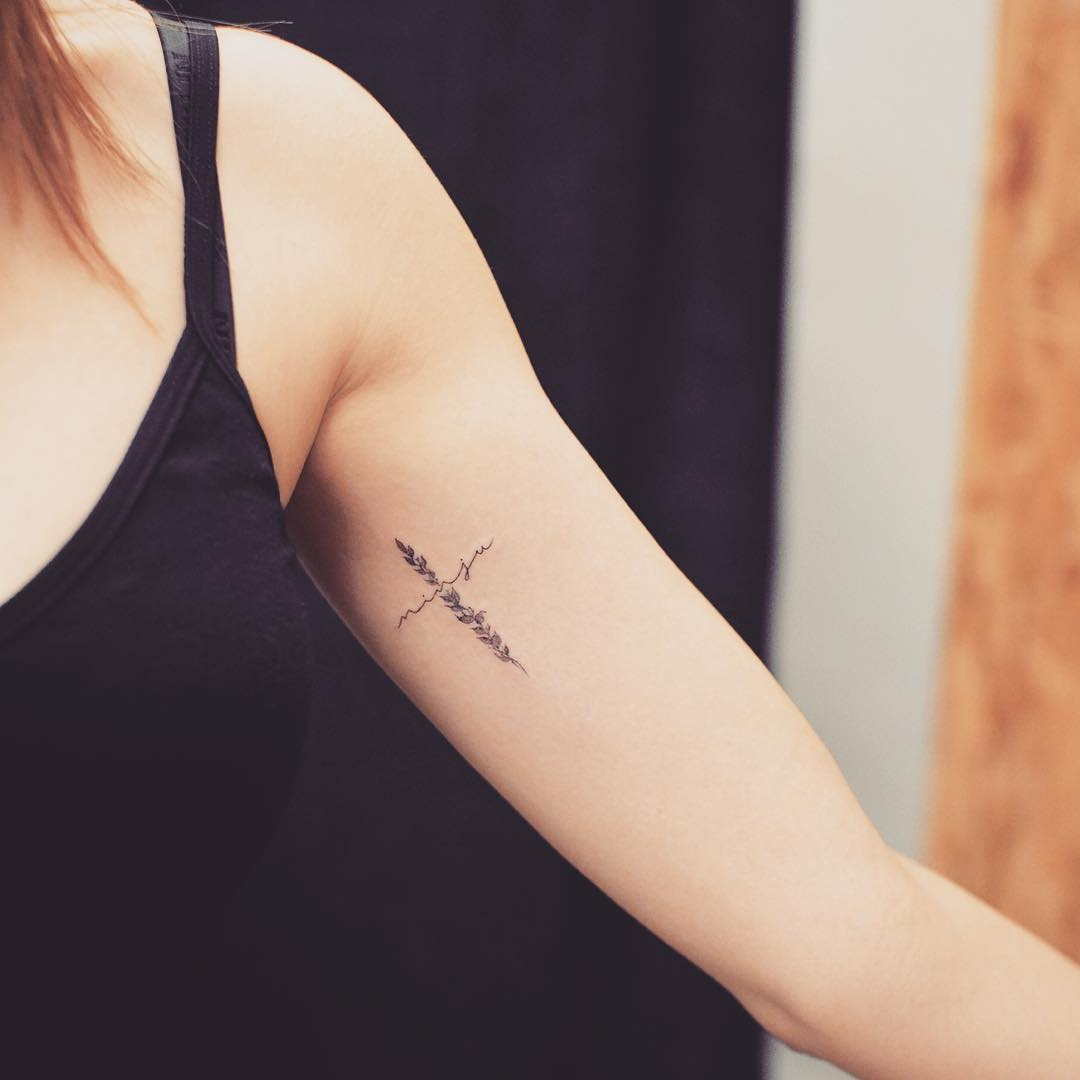 50 Unique Small Cross Tattoo Designs Simple And Lovely Yet Meaningful intended for proportions 1080 X 1080