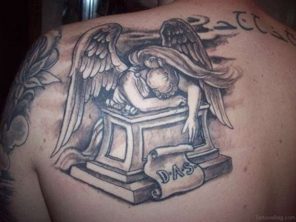 51 Prettiest Memorial Angel Tattoos On Back pertaining to size 1024 X 768