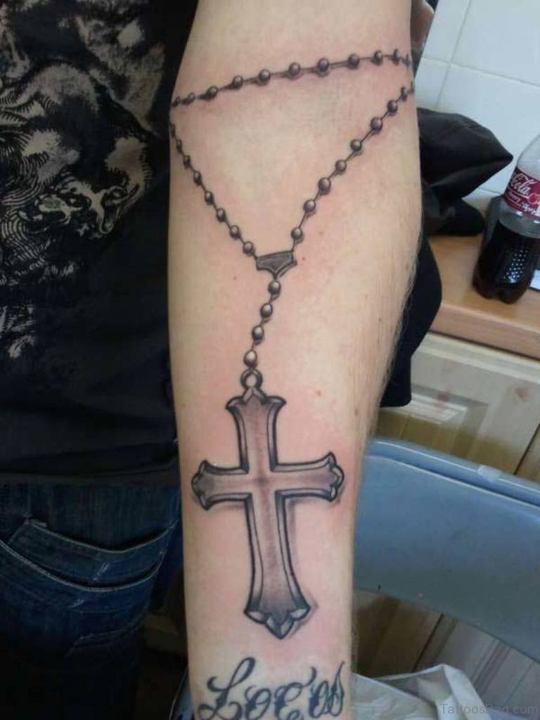 52 Great Rosary Tattoos On Arm intended for dimensions 768 X 1024
