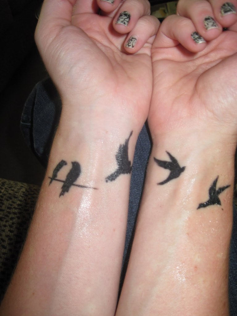53 Fantastic Birds Tattoos For Wrist in size 768 X 1024
