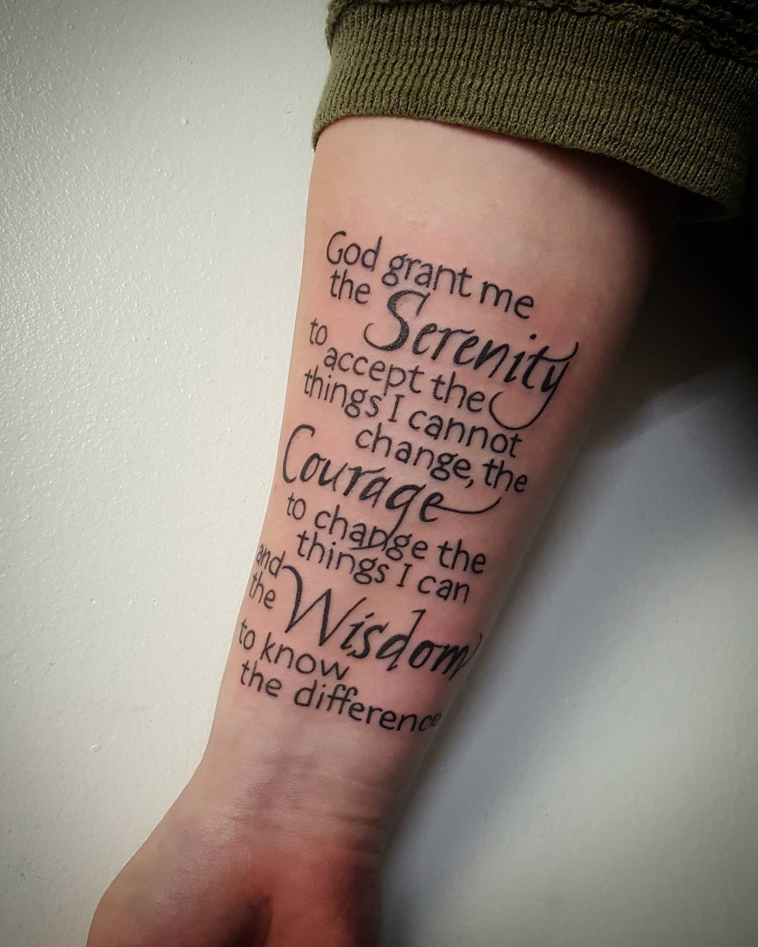 55 Inspiring Serenity Prayer Tattoo Designs Serenity Courage Wisdom in sizing 1080 X 1350