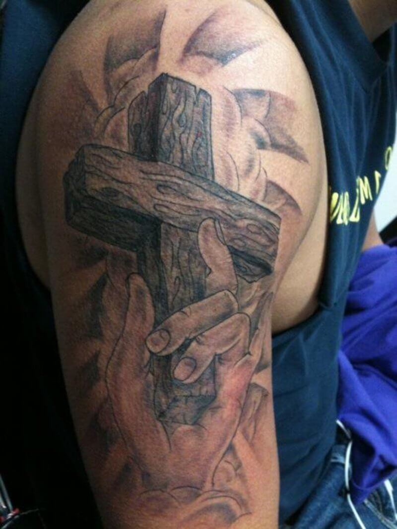 56 Best Cross Tattoos For Men Improb with regard to measurements 800 X 1067