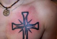 59 Good Looking Cross Tattoos Designs For Chest regarding size 768 X 1024