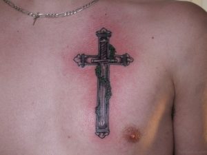 59 Good Looking Cross Tattoos Designs For Chest within sizing 1024 X 768