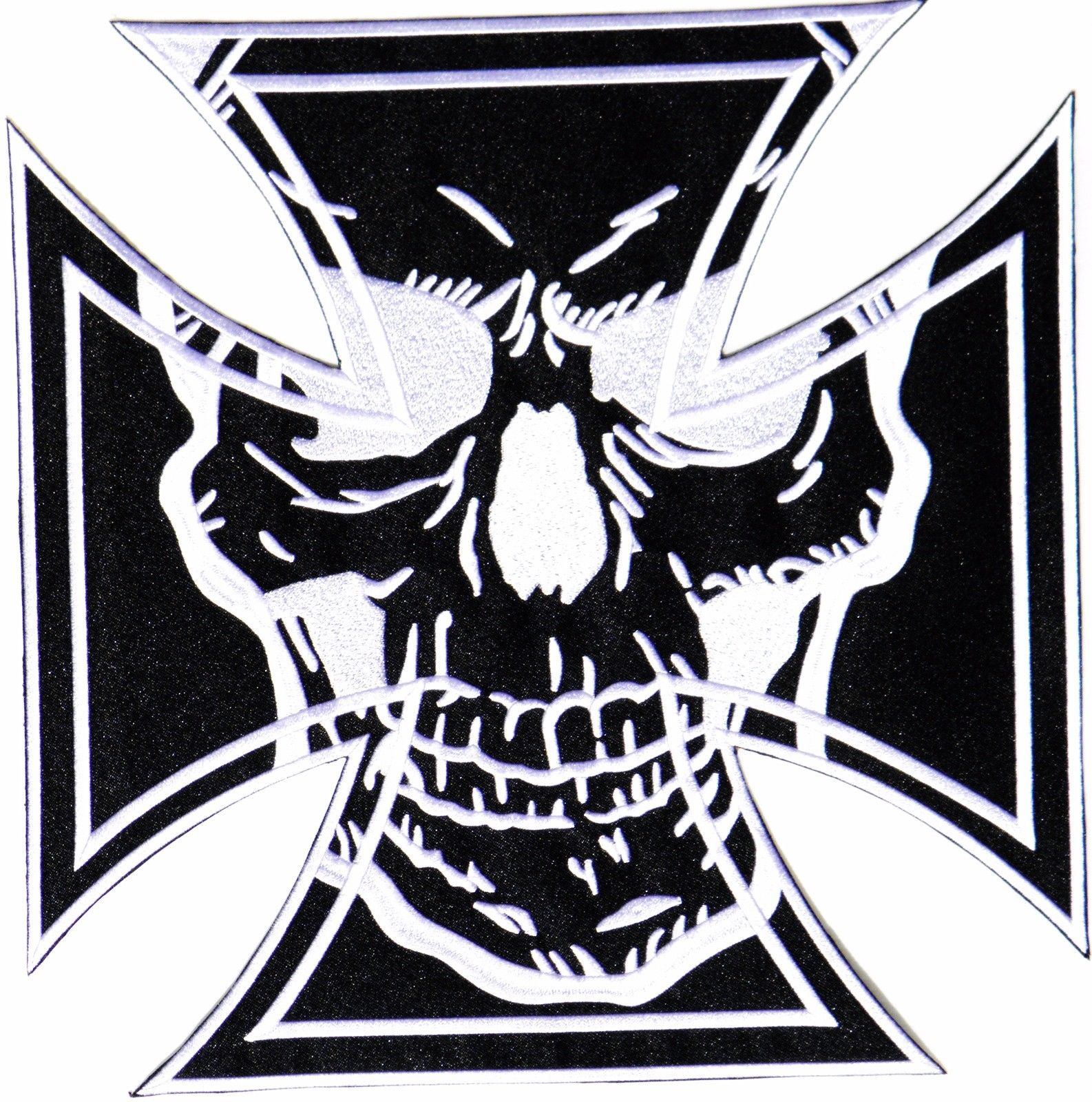 599 925 Xxl Cross Skull Chopper Biker Rider Mc Club Sign Patch with proportions 1586 X 1600