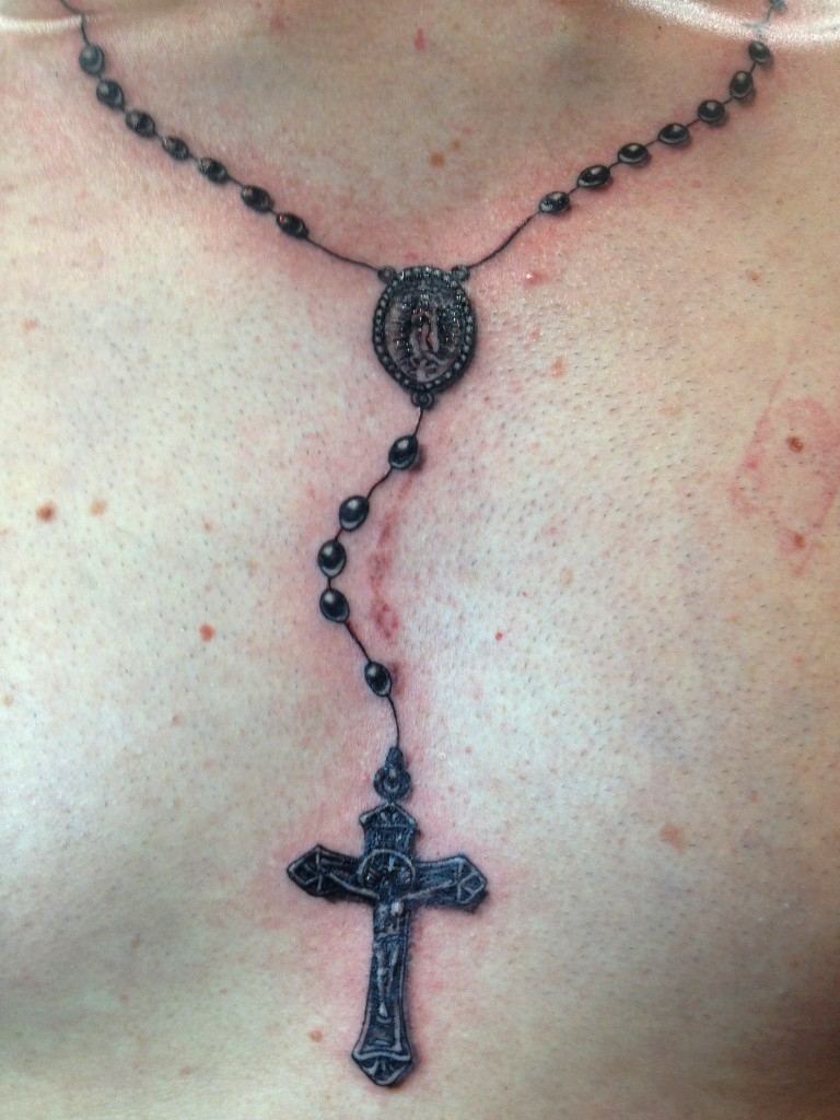 60 Awesome Rosary Tattoos with regard to measurements 768 X 1024