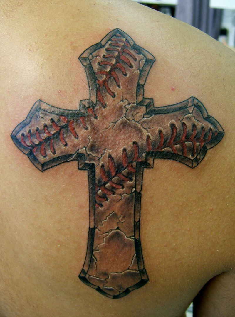 60 Best Cross Tattoo Design Inspirations Tattoos Baseball intended for proportions 800 X 1080