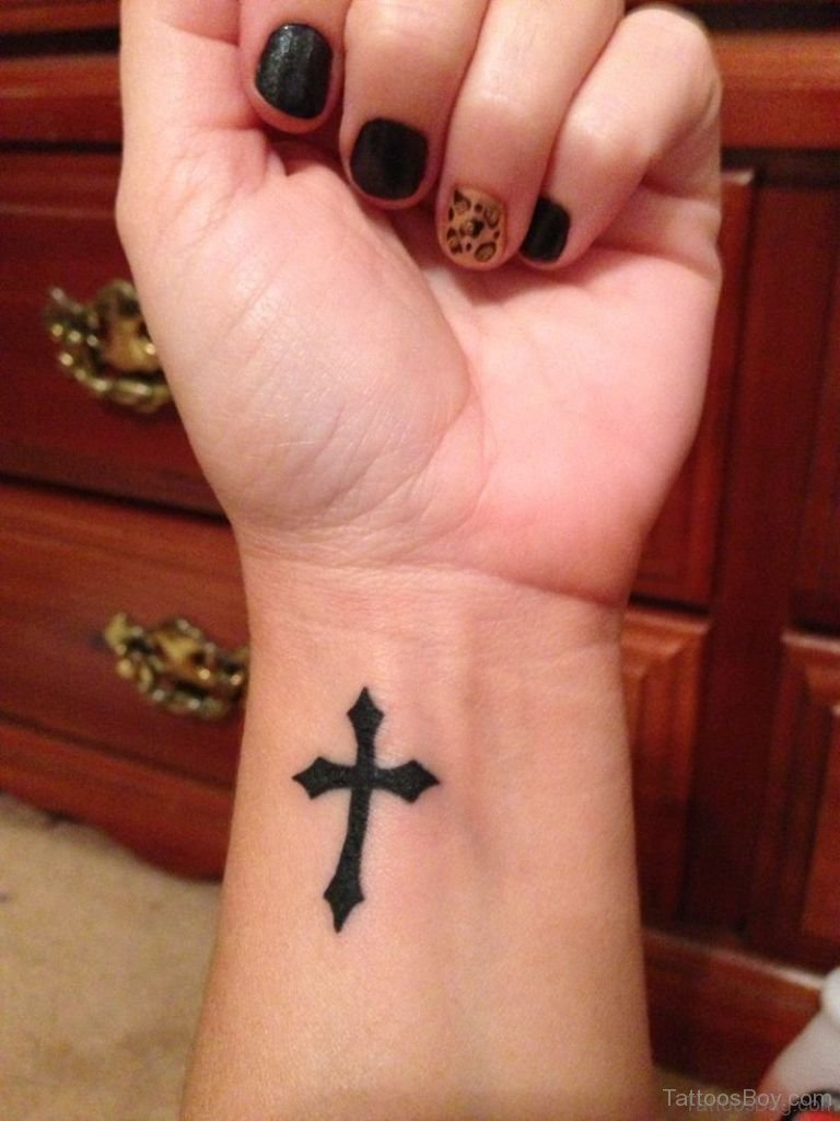 60 Phenomenal Cross Tattoos On Wrist pertaining to size 768 X 1024