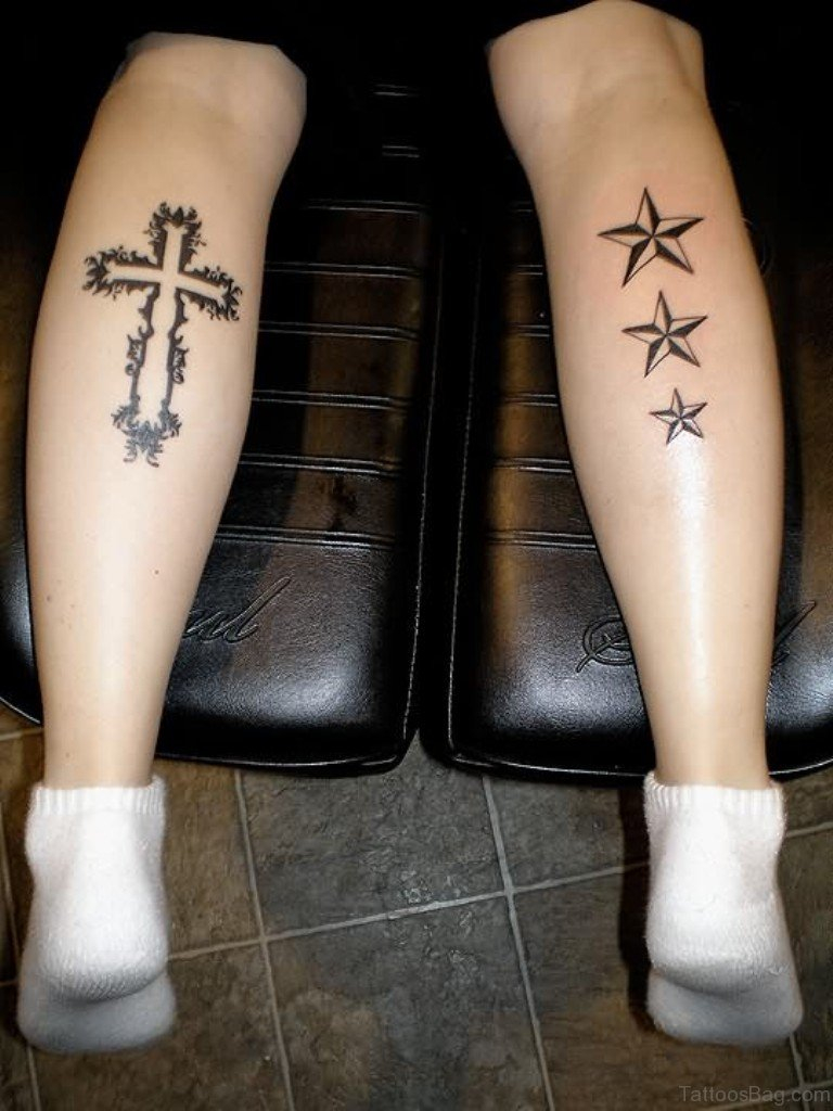 62 Nice Star Tattoos For Leg within dimensions 768 X 1024